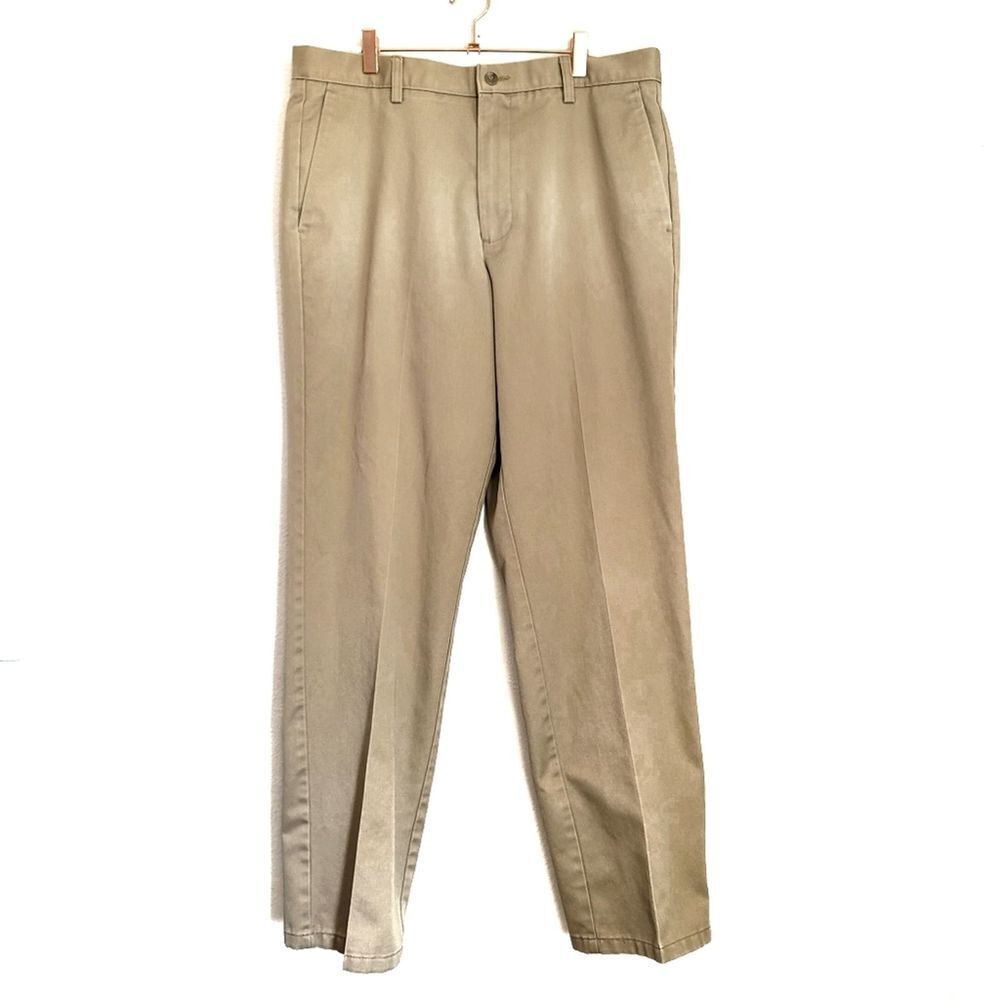 Dockers Pants Size 36x34 Tan Flat Front Classic Fit Chino